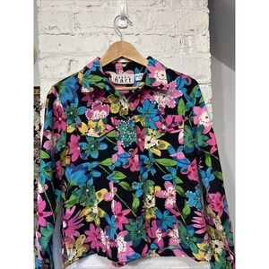 Vintage Keren Hart Women's Shirt Jacket . Gorgeous Details. Size Medium